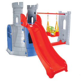 Замок с горкой и качелей Pilsan Castle Slide Swing 07961
